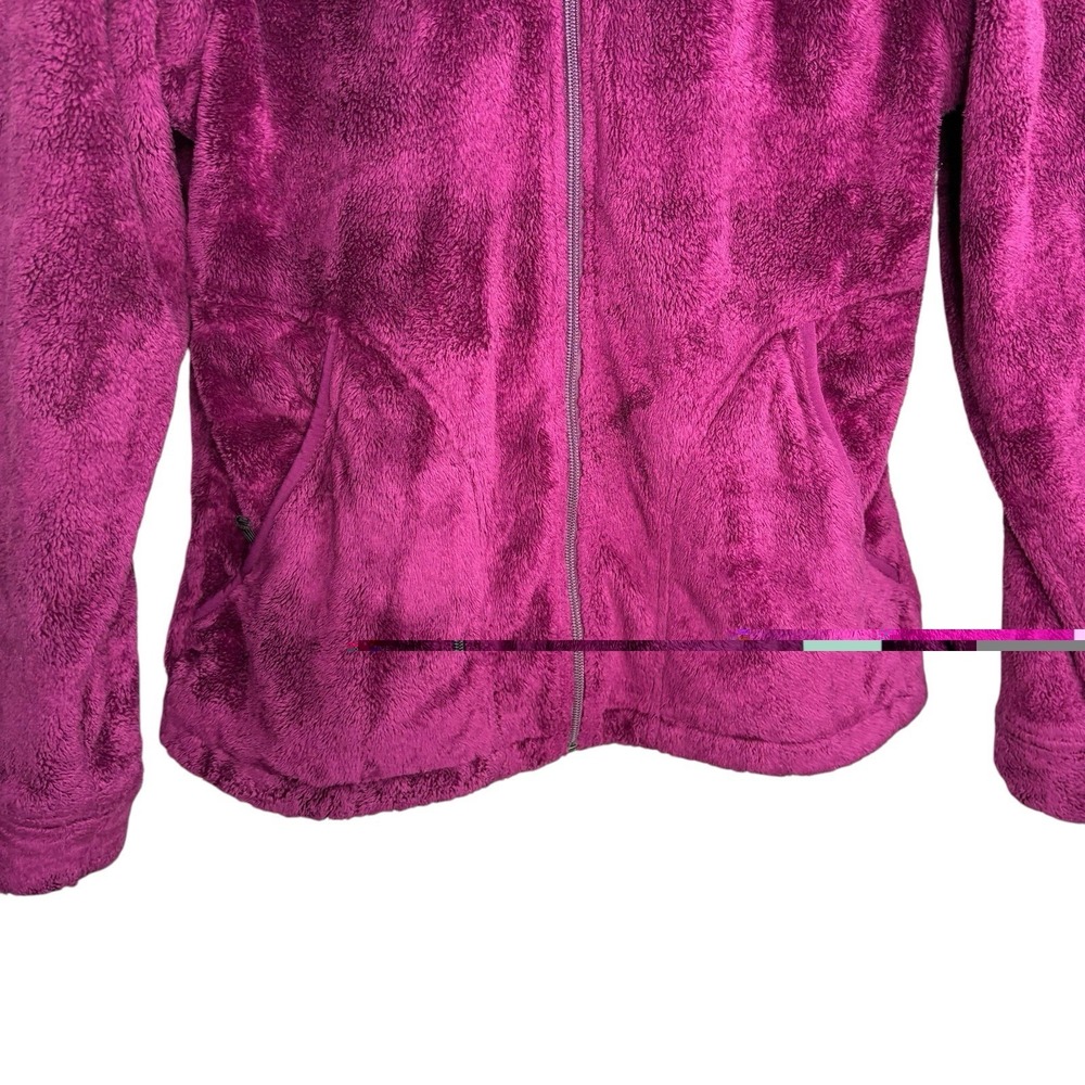 The North Face Womens Fleece Denali Jacket Medium Purple Magenta Zip Up Hood - Picture 2 of 13